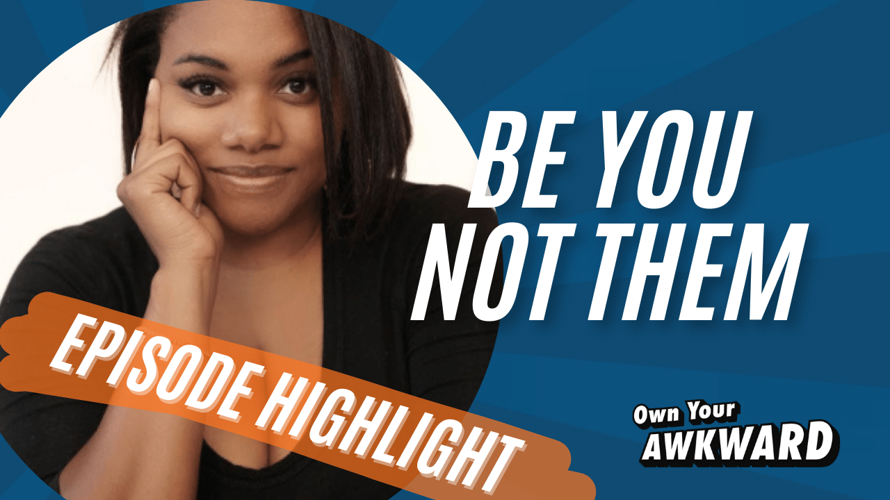 Headshot of podcast guest Amber Bate featured on the Own Your Awkward Podcast