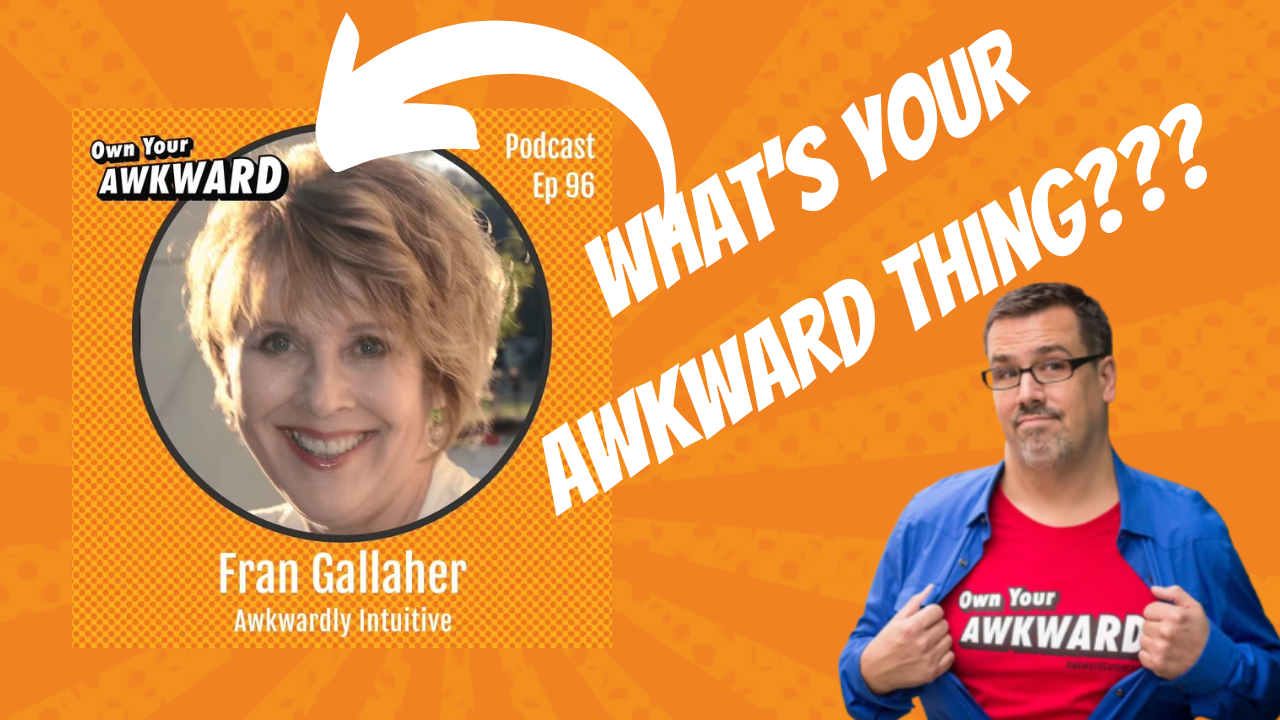 Headshot of podcast guest Reuben Fran Gallaher featured on the Own Your Awkward Podcast