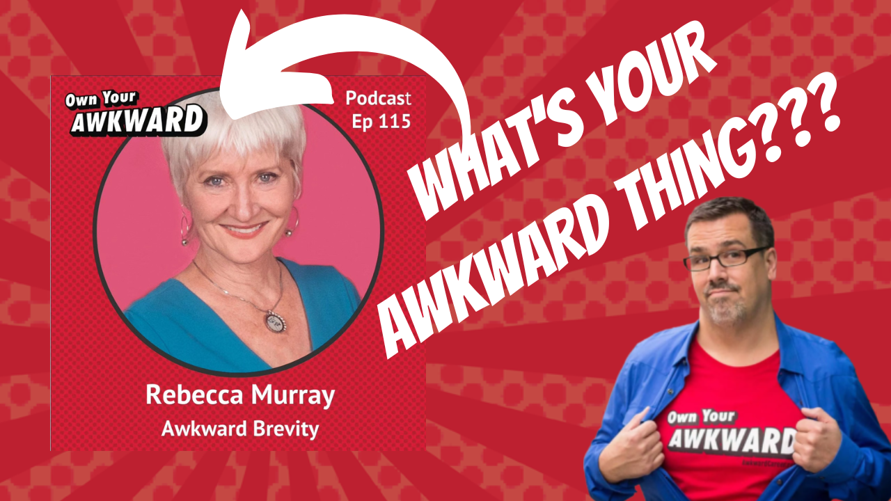 Headshot of podcast guest Rebecca Murray featured on the Own Your Awkward Podcast