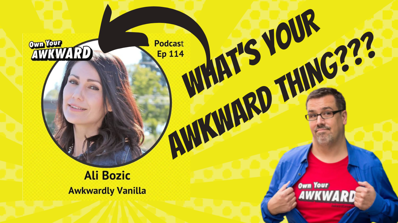 Headshot of podcast guest Ali Bozic Tacoma Realtor featured on the Own Your Awkward Podcast