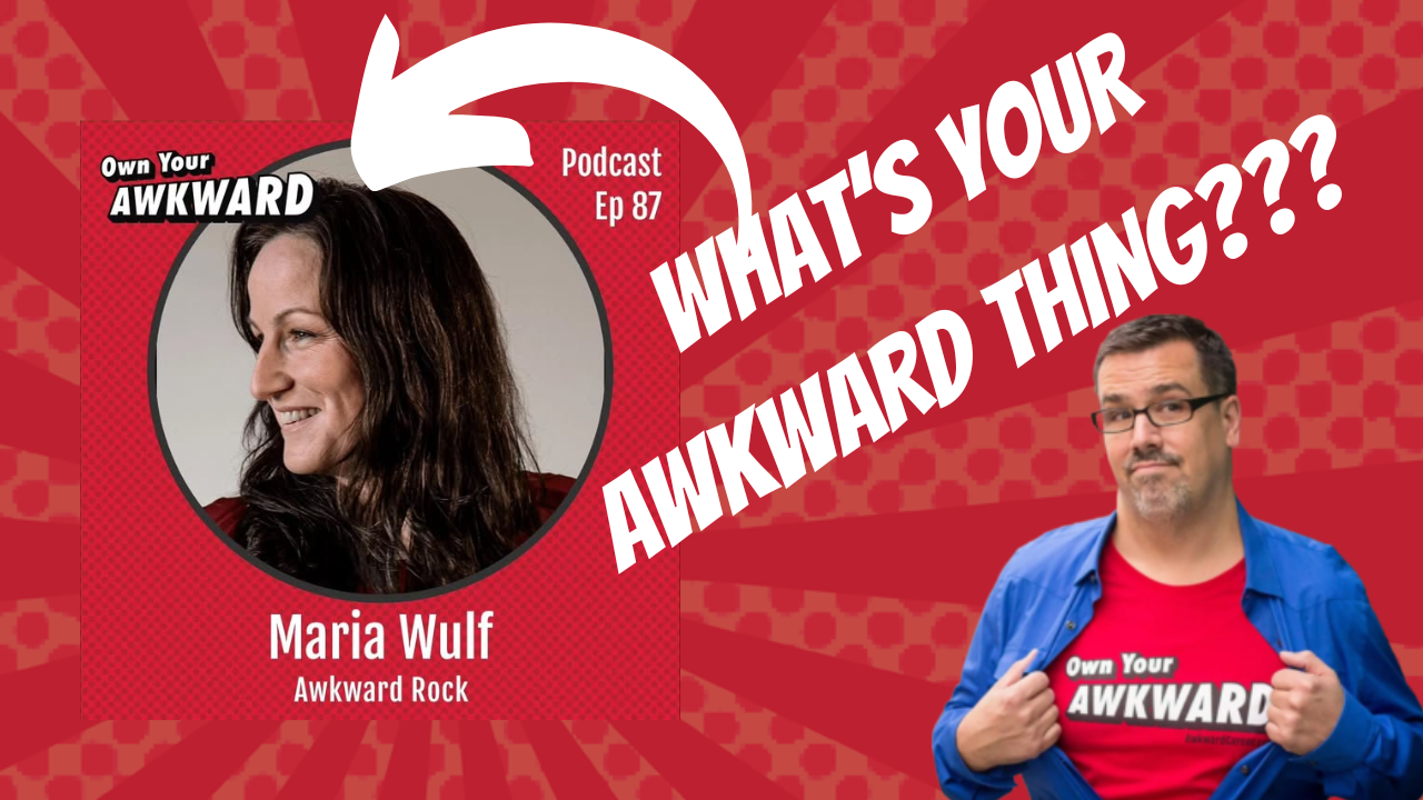 Headshot of podcast guest Maria Wulf featured on the Own Your Awkward Podcast