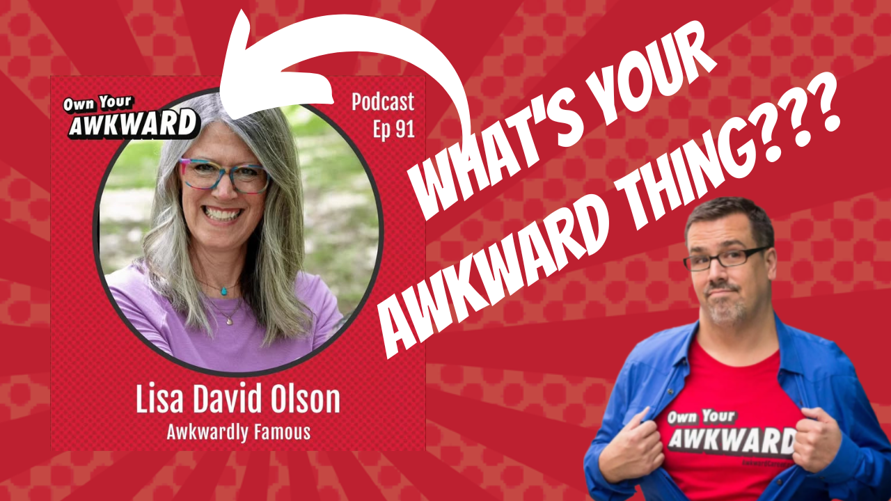 Headshot of podcast guest Lisa David Olson featured on the Own Your Awkward Podcast