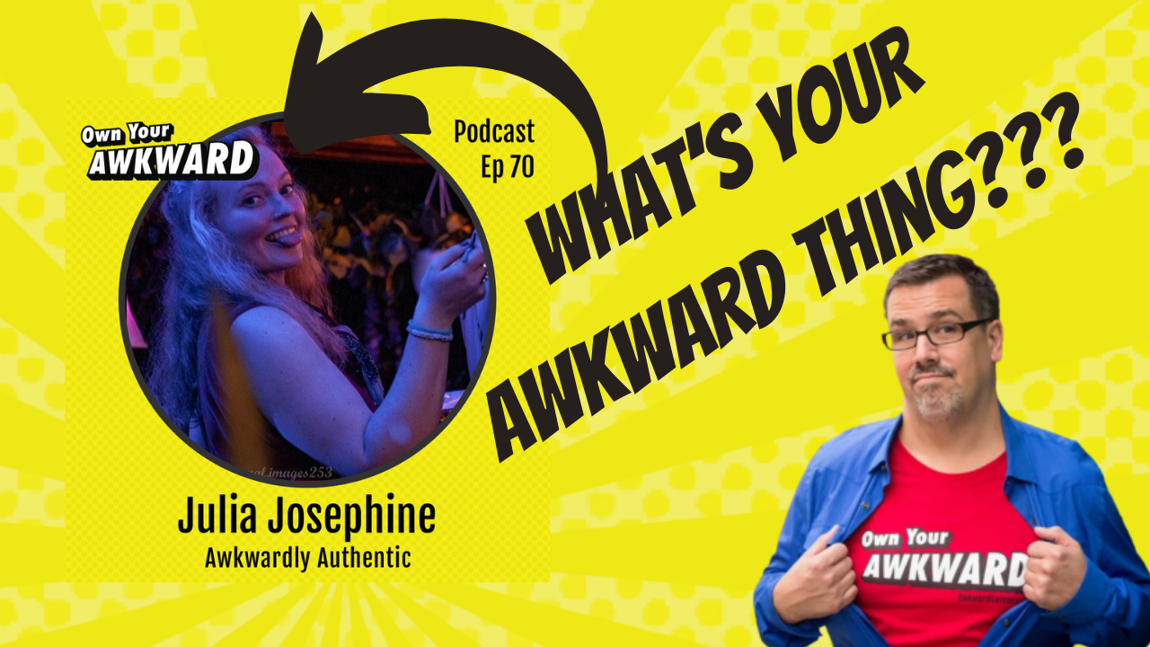 Headshot of podcast guest Julia Josephine featured on the Own Your Awkward Podcast
